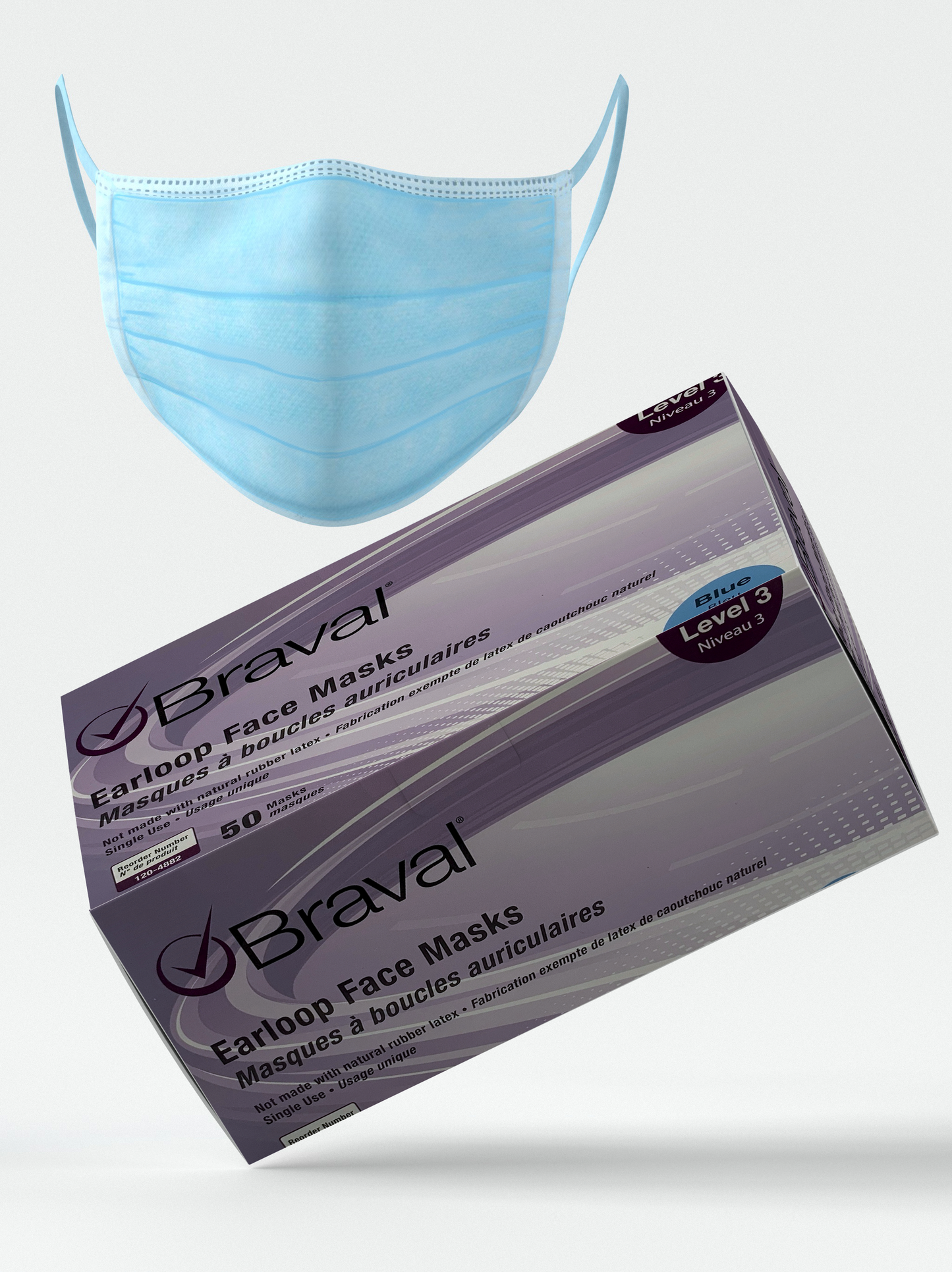 Braval® Earloop Face Masks | 1 Case of 10 Boxes