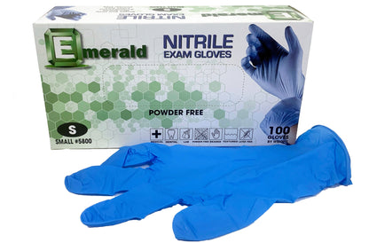 Emerald Nitrile Powder-Free Exam Gloves | 1 Case of 10 Boxes