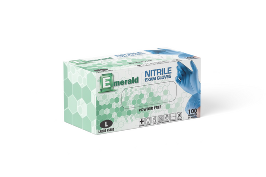 Emerald Nitrile Powder-Free Exam Gloves | 1 Case of 10 Boxes